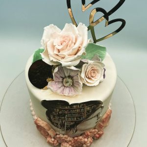 Sugar gum flowers cake6